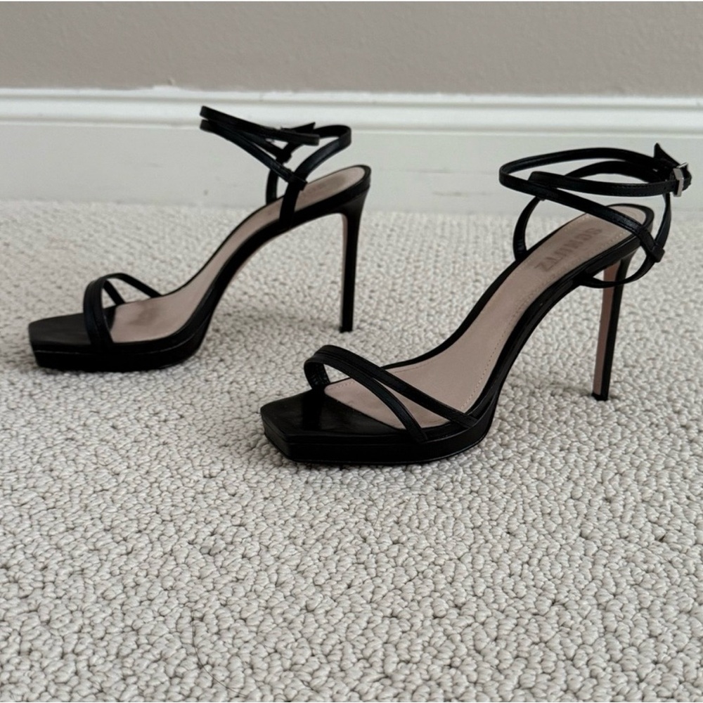 SCHUTZ Black Strappy Heels - Picture 3 of 13
